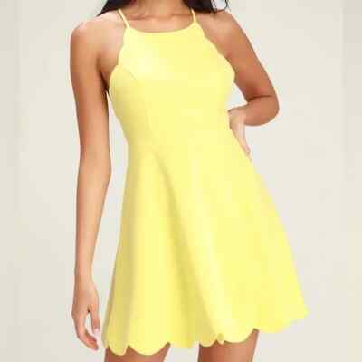 Lulus Play On Curves Light Yellow Backless High Neck Dress | eBay Lulus Play On Curves Light Yellow Backless High Neck Dress | eBay