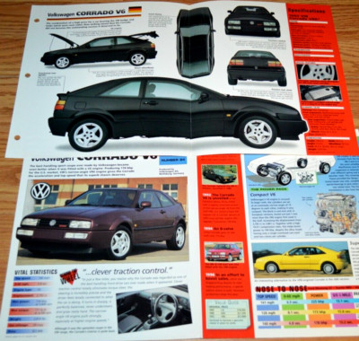 1993 Volkswagen Corrado VR6 Poster Original Brochure Specs Info Ad 93 VW G60