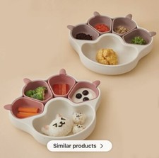 Baby Silicon Suction Plate FDA Grade Silicon Free Shipping Toddler Feeding Brown