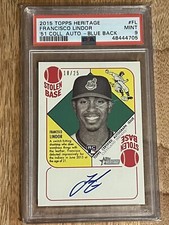 2015 TOPPS HERITAGE ’51 ROOKIE AUTO FRANCISCO LINDOR Blue Back PSA 9 POP 3 /25