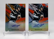 Luis Gonzalez 2021 Topps Fire Auto AV-LGZ Orange /99 & Base White Sox RC Rookie