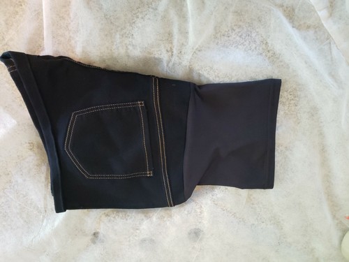 Pantalones cortos de maternidad talla XL azul oscuro marca especias - Imagen 10 de 11