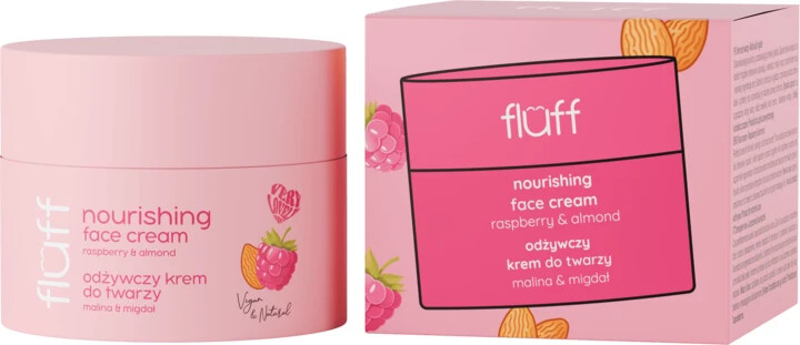 Fluff Raspberry & Almond Nourishing Face Cream Vegan 50ml