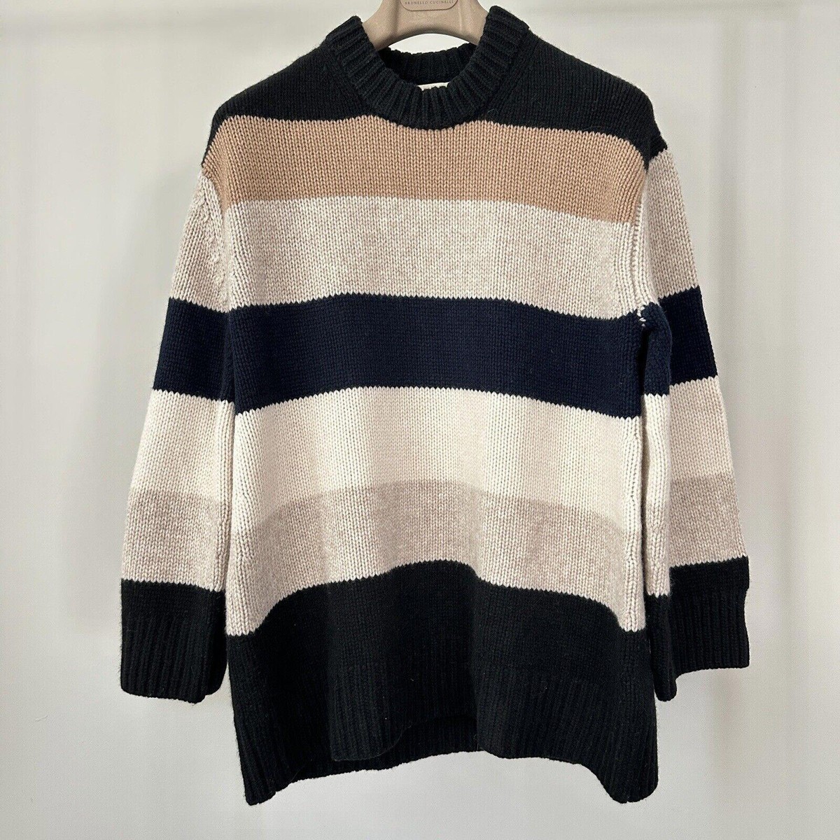 Khaite Jade Striped Cashmere Sweater Size S NWOT 70%off | eBay
