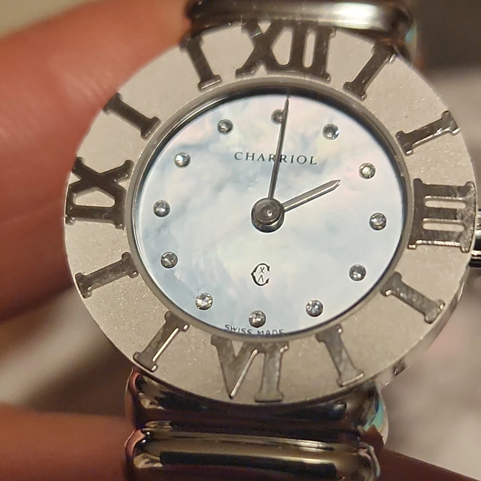 Reloj Phillipe Charriol Saint-Tropez Plata ESTERLINA CON daimonds Foto 2 de 4