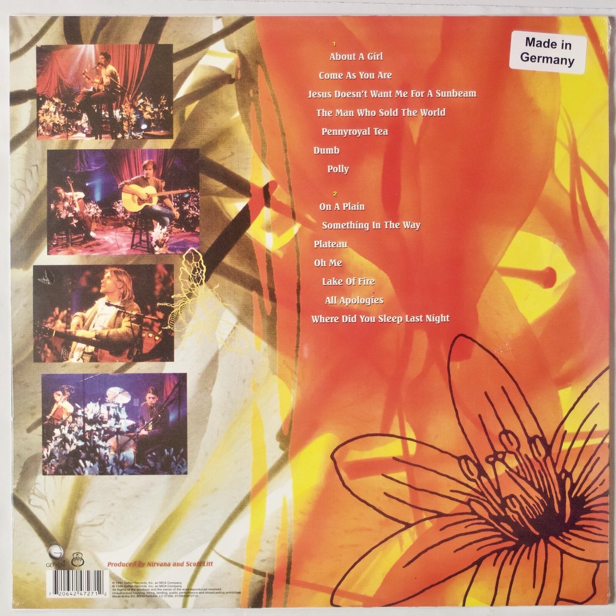 NIRVANA: Unplugged In New York 180g Germany Sealed Vinyl LP