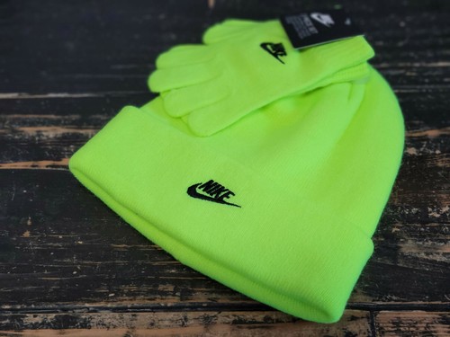 Nike 2 Pieces Beanie Hat Glove Set 