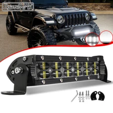 For Driving 4x4WD Offroad SUV ATV Boat 6D 8'' Dual Row Led Work Light Bar Combo 