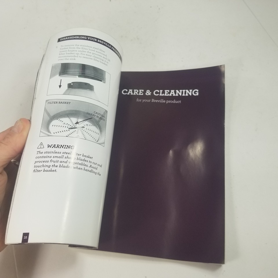 Breville Juice Fountain Juicer JE98XL Manual Recipes Instruction