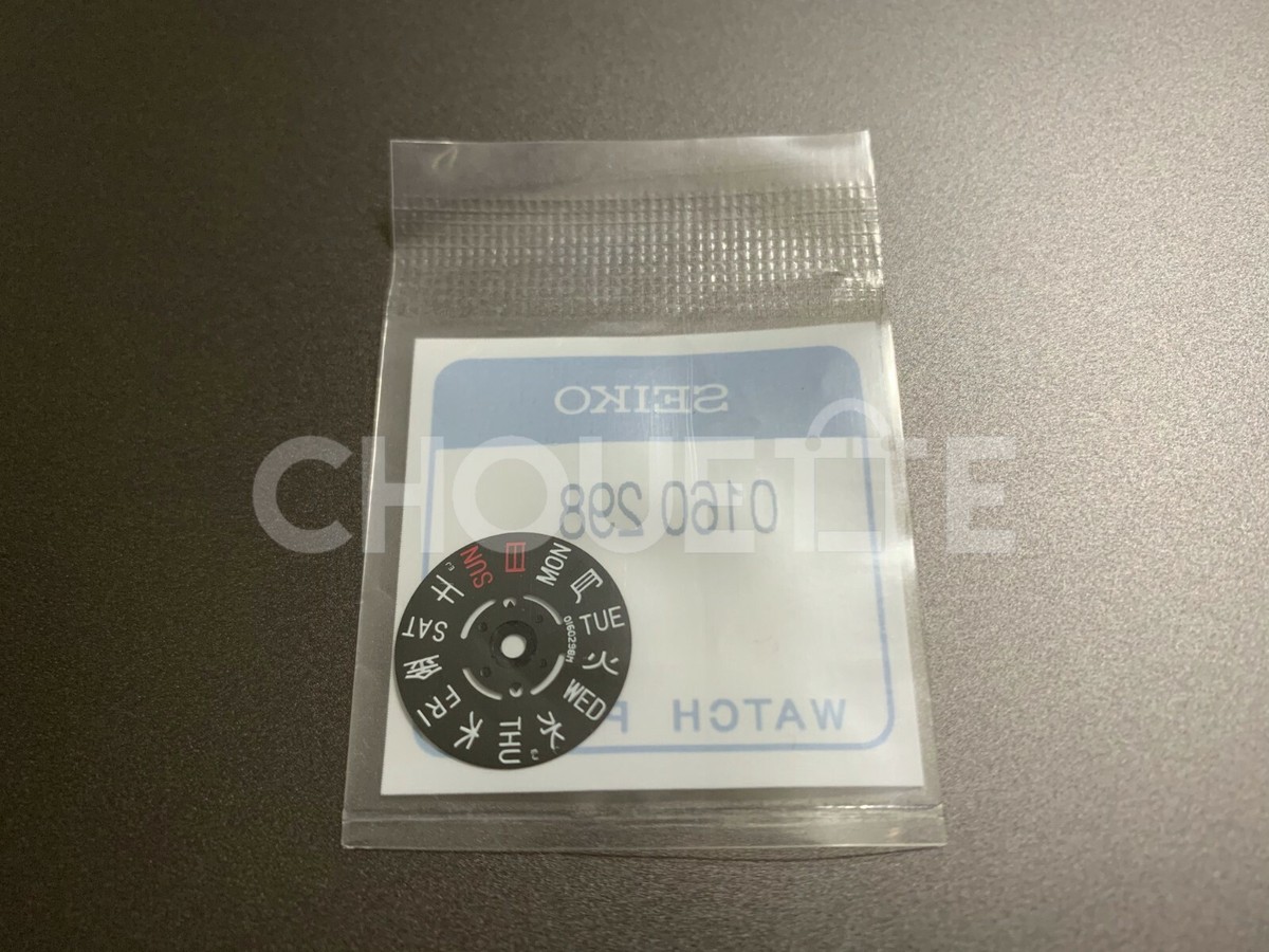 Authentic Seiko Day Wheel Disc Black 7s36 0160298 English Japanese