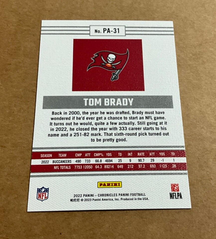 Carte D'Investissement Tom Brady Contders 2020 Tampa Bay Bucs Super Bol