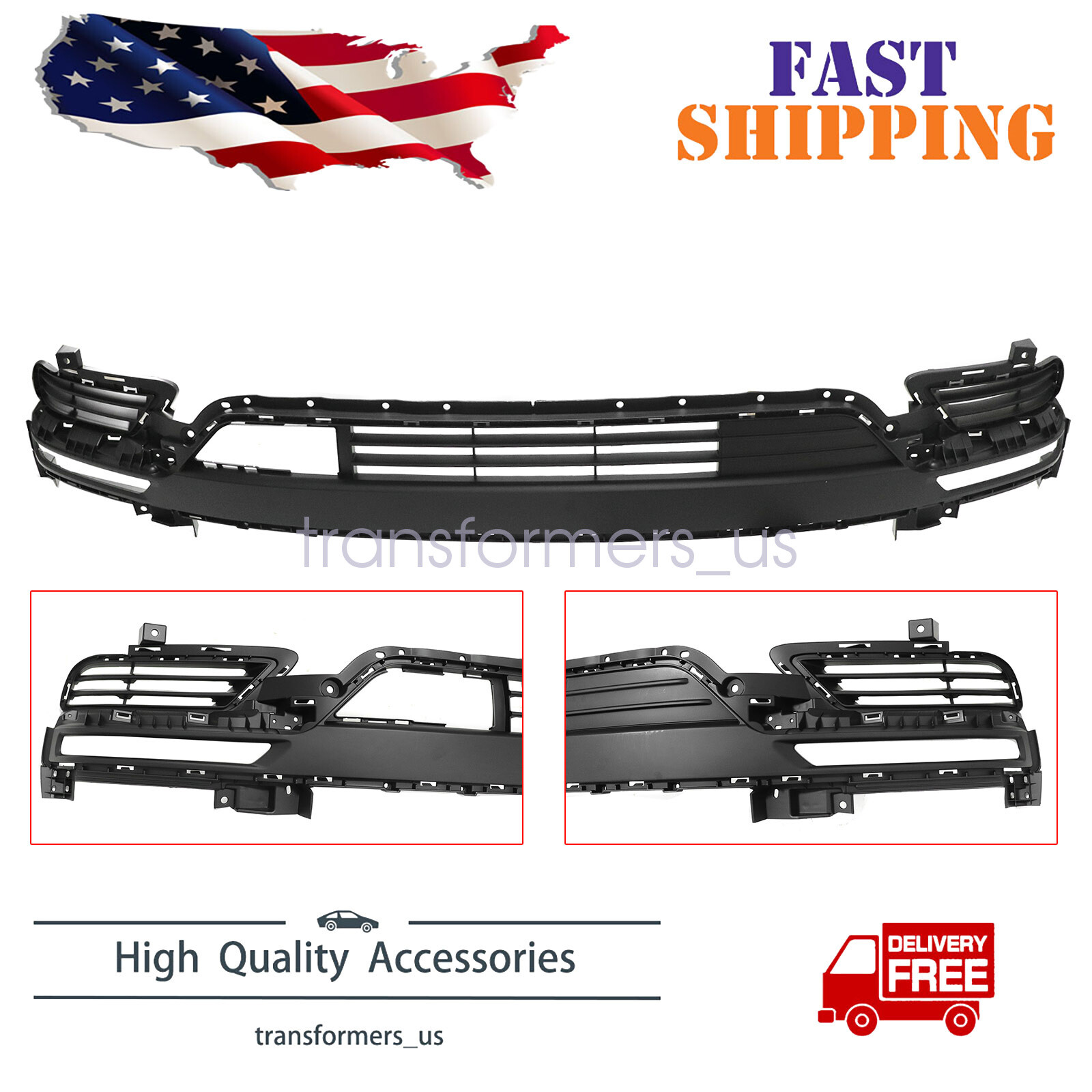 Bumper Face Bar Grilles Front for Lincoln Navigator 2018-2021