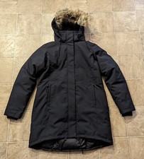 New Quartz Co Sz Xl Genia Faux Fur Hooded Parka Puffer Jacket Black 650 Hu