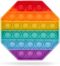 Push Pop Bubble Sensory Fidget Toys for Kids Adults, Push Bubbles Pop Silicone T