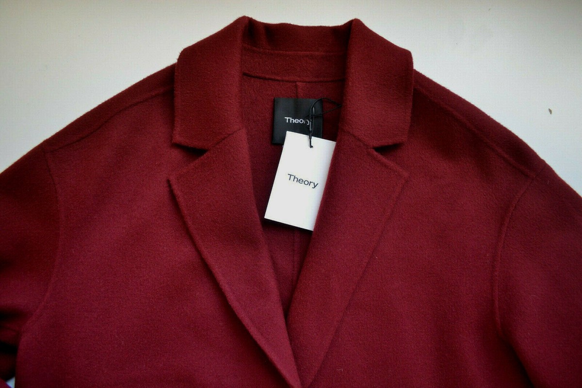 NWT $795 Theory Wool Cashmere One Button Coat Size M | eBay