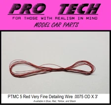 PTMC 5 Red Detailing Wire 1:25 Scale Search LBR Model Parts PRO TECH 4 More