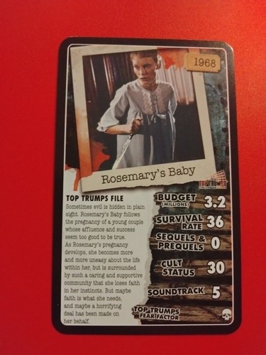 2019 Top Trumps SCARY FLIX Horror🧛 Movies (you pick) pack fresh cards Free Ship - Picture 25 of 32