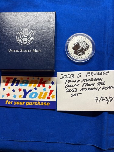 2023 S PRUEBA INVERSA DÓLAR MORGAN DE JUEGO DE DOS MONEDAS DUEÑO ORIGINAL ENVÍO GRATIS - Imagen 7 de 7