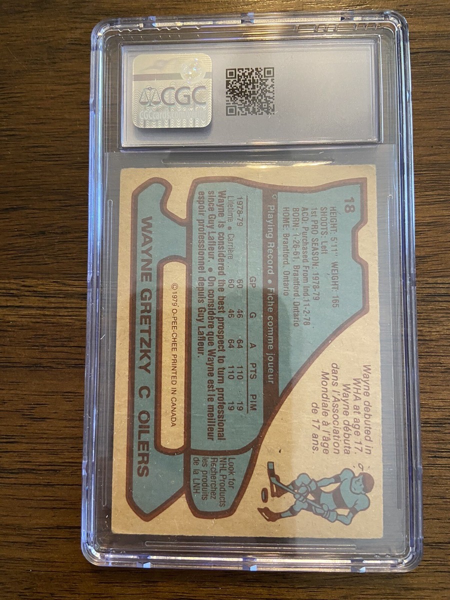 CGC 1 1979-80 O-Pee-Chee Wayne Gretzky #18 Rookie Edmonton Oilers