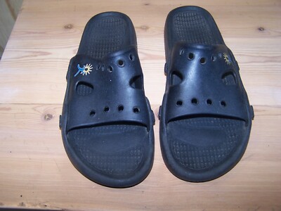 Cudas Men s Black Rubber Slide Beach Pool Sandals SZ 11