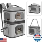 HOVONO Detachable Double Pet Carrier Backpack for Cats and Small Dogs, Cat Tr
