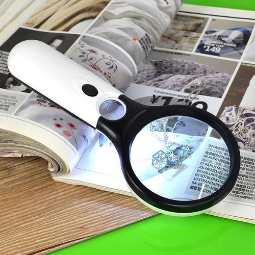 45X Handheld Magnifier Reading Magnifying Glass Jewelry Loupe With 3LED Light - Picture 5 of 9