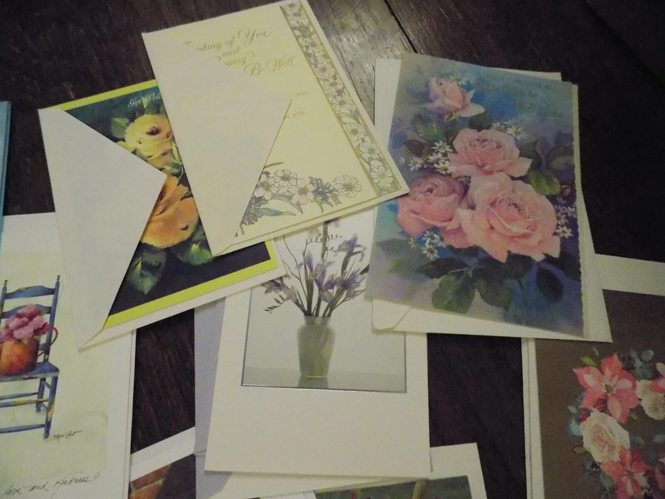 Gran Lote De Colección Tarjetas De Felicitación Floral Cachorros Piensa Bien En Ti Embajador + Foto 3 de 4