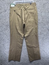 Vintage 70s Haband Tan/Brown Talon Zipper Trousers Dress Pants 36x32 USA Made