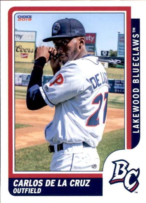 2019 Lakewood BlueClaws Choice 3 Carlos De La Cruz Yonkers New