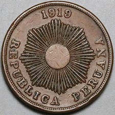 ペルー　2CENTAVOS　2センタボ　2ケンタボ　1876年 2 Centavos - Peru – Numista