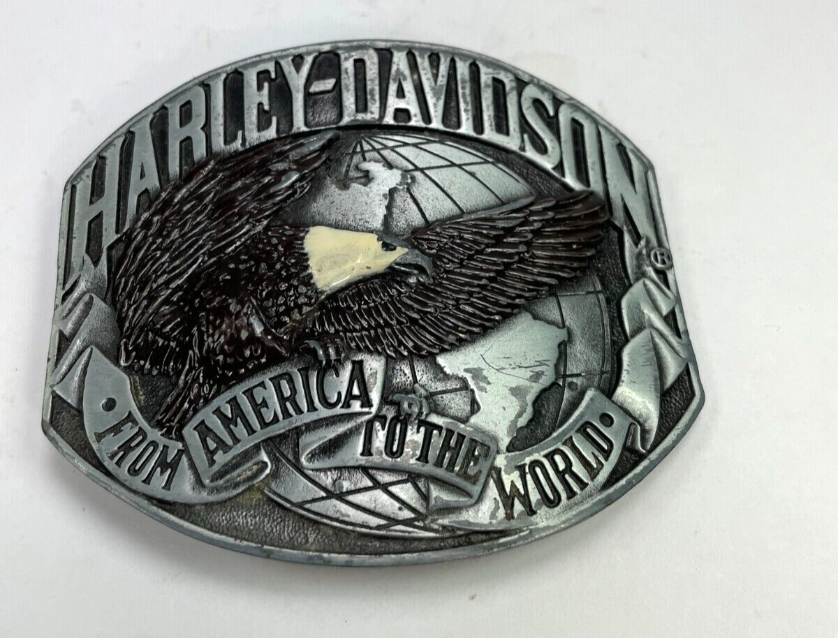 ベルト Harley Davidson Wings Over America Buckle Harley Davidson Motorcycle Wing America Eagle Flag Biker