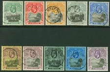 SG 72-81 St Helena 1912-16. ½d to 3/- set of 10. Very fine used CDS examples...