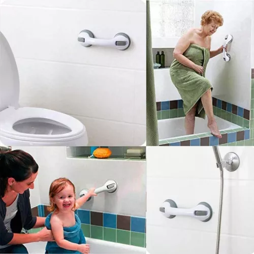 2Pack Shower Grab Bar 12"Showers Suction Bar Handle Bathroom Safety Grip Handle - Picture 12 of 19