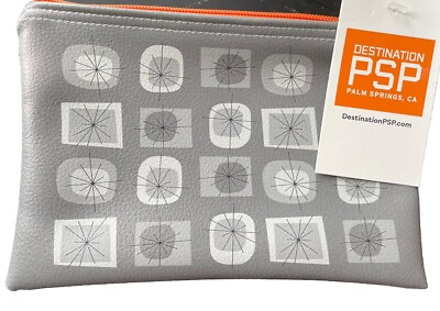 Destination PSP Atomic Grey Pencil Pouch Mid-Century Modern Atomic Design New