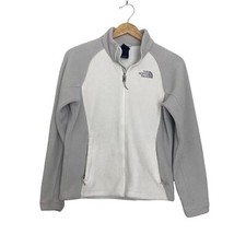 The North Face Women's Off White Fleece Long Sleeves Full Zip Jacket Size SP