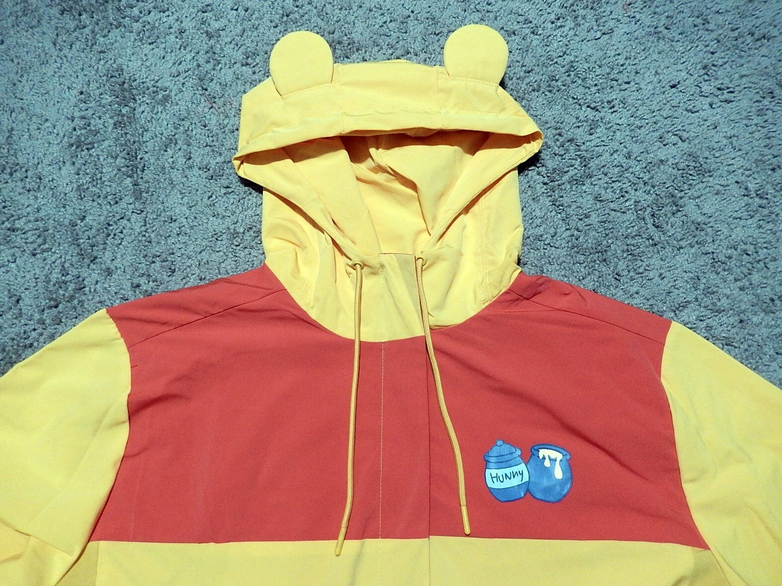 Disney Winnie the Pooh "Hunny" Waterproof Yellow & Red Rain Jacket Coat sz XXL
Opens in a new window