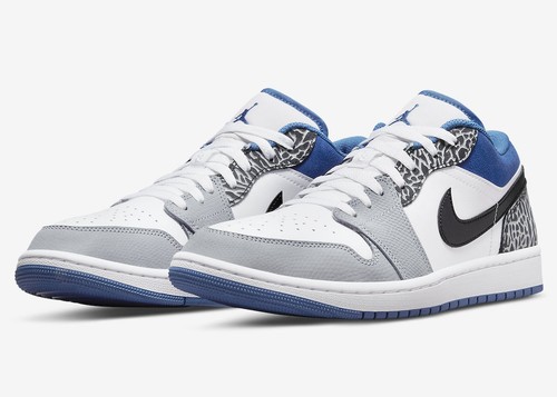 Air Jordan 1 Low SE True Blue Elephant Print [DM1199-140] Size 8-15 Classic New - Picture 1 of 9