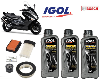 Pack Révision Vidange Complet Pour Yamaha TMAX 500 (2008-2011) - Filtres, Bougies, Huiles