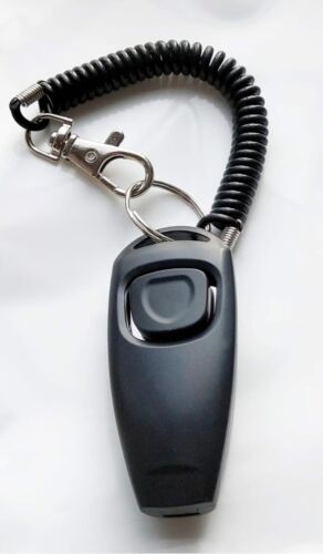 Pet Training Clicker Whistle with Wrist Strap - Dog Training Clicker, black