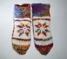 Socks Wool SlipperShoes Handknit  Valentine  ExWarmWinterUnisexMultiColorDISCOUN