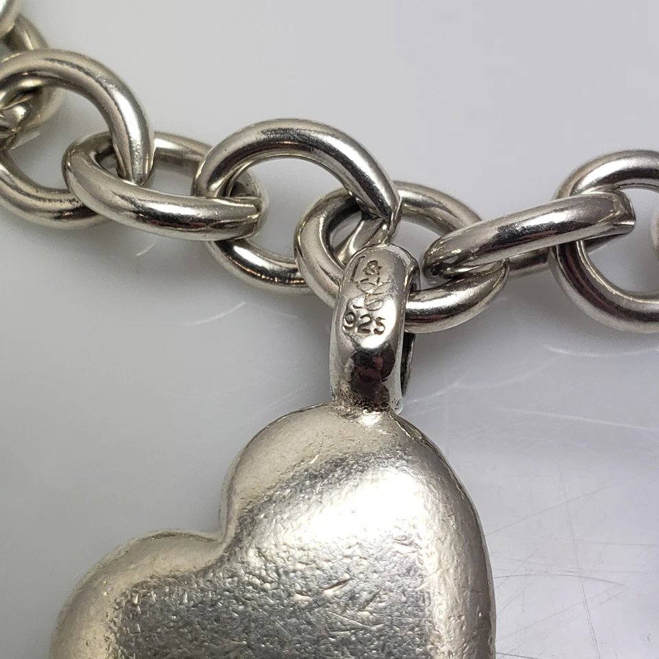 LAGOS Caviar  Sterling Silver Heart Charm Toggle Bracelet 7.5" - Image 2 of 4