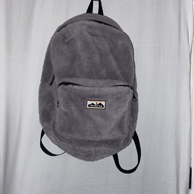 Kavu  Fuzz Cub Velvet Backpack KAVU Fuzz Cub Mini Backpack Fuzzy Bag For Travel - Black  main image 2