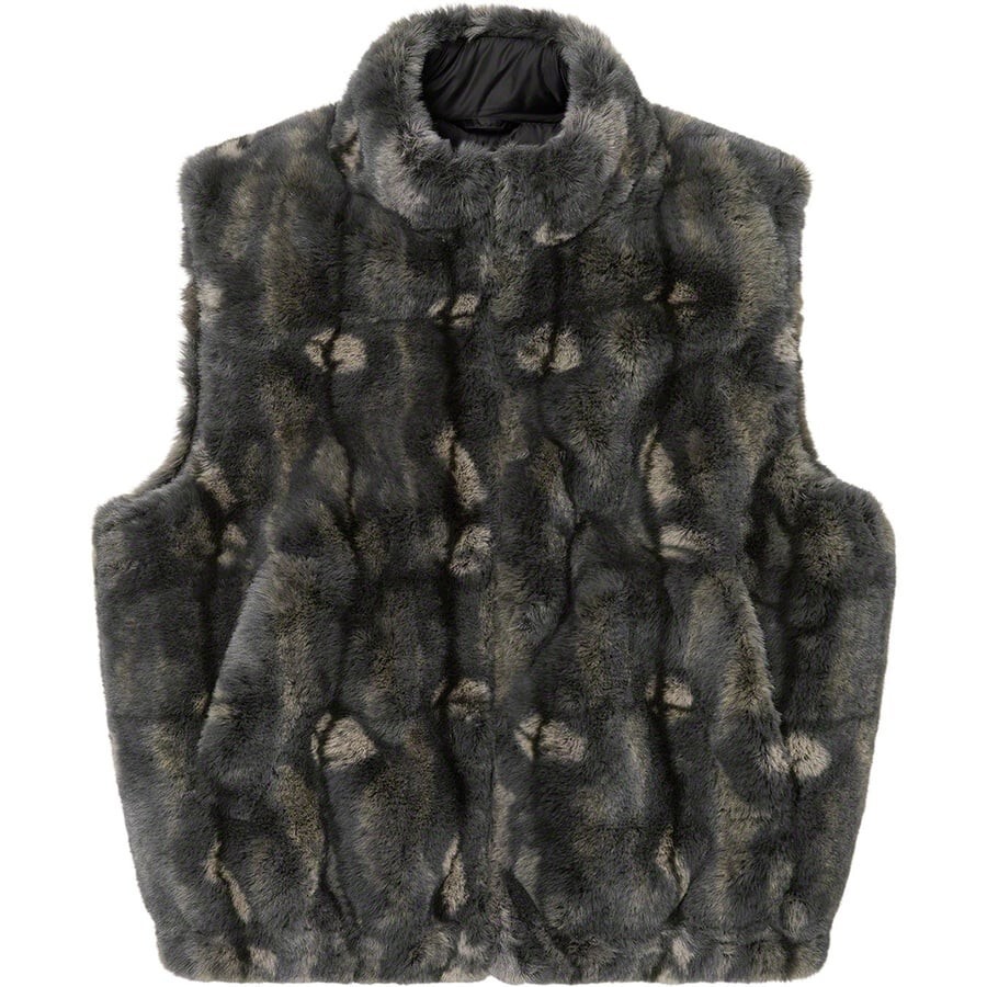 Supreme Faux Fur Hooded Vest Black brand new w / Tag Large Supreme Faux Fur Hooded Vest Black brand new w / Tag Large