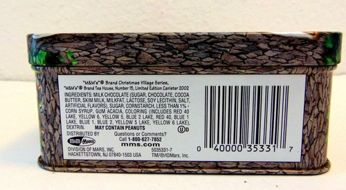M&M Candy Christmas Village Series Tea House Inn Canister Metal Tin #15 2002 - Picture 6 of 7