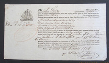 French Maritime ships bill of landing 1835 L'aiqrette, Antique Shipping Document