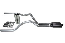 Dodge Ram 1500 09-18 2.5 Dual Exhaust Kits 2 Chamber Muffler Clamp On Tips
