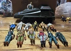 Vintage GI JOE ARAH  (13) figures lot + Vehicle 80s/90s .short Fuse ,wetsuit,etc