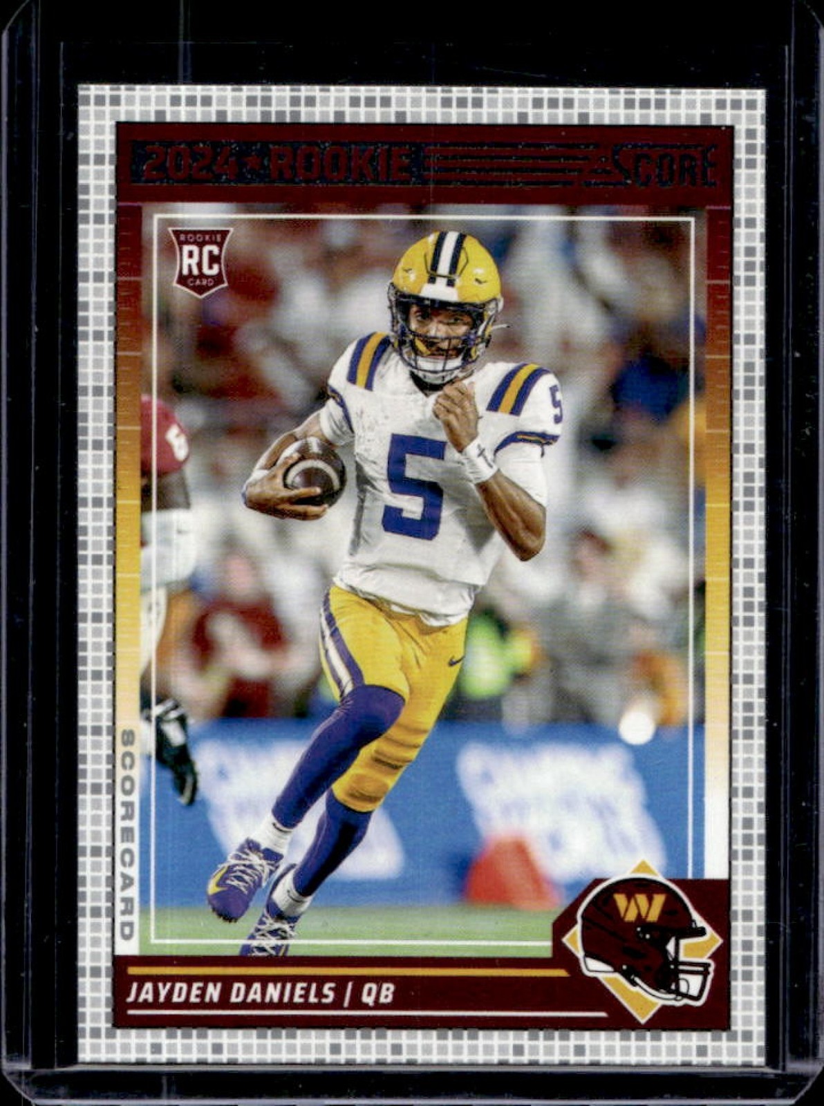 2024 Panini Score Jayden Daniels RC Scorecard Rookie #302 Commanders