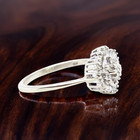 ESTATE 10K WHITE GOLD NATURAL DIAMOND BALARINA BAGUETTE RING SIZE 8.75 #7967 — photo 2
