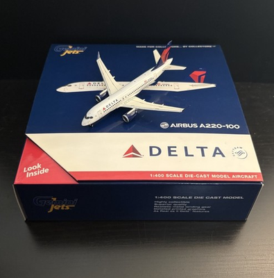 #ad GeminiJets 1:400 Delta Air Lines Airbus A220 100 N102DU GJDAL1841 Scale Model $69.99